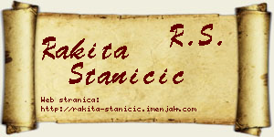 Rakita Staničić vizit kartica